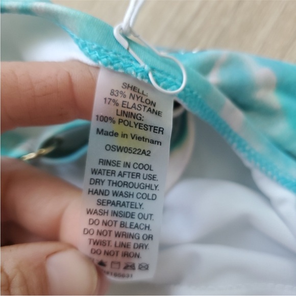 JOHNNY WAS Calme Turquoise Tie Dye One
Piece Tank Swimsuit - Picture 9 of 11